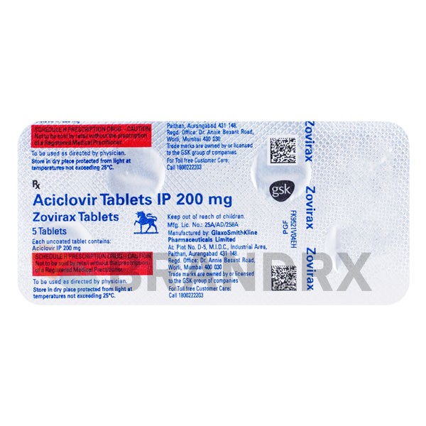 Zovirax 200 mg Glaxosmithkline